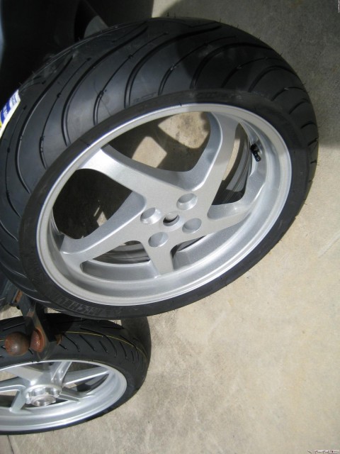 rear wheel powdercoated